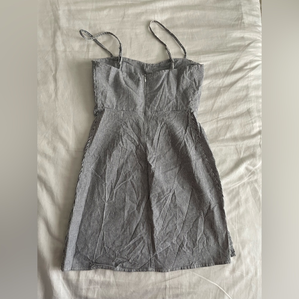 Brandy Melville Navy and White Striped Mini Dress - Picture 5 of 5